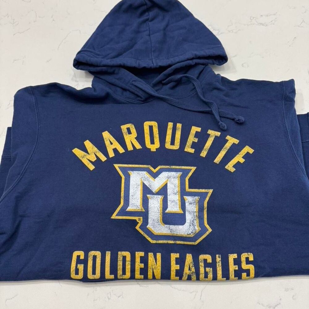 Unbranded Men's Navy and Blue Hoodie